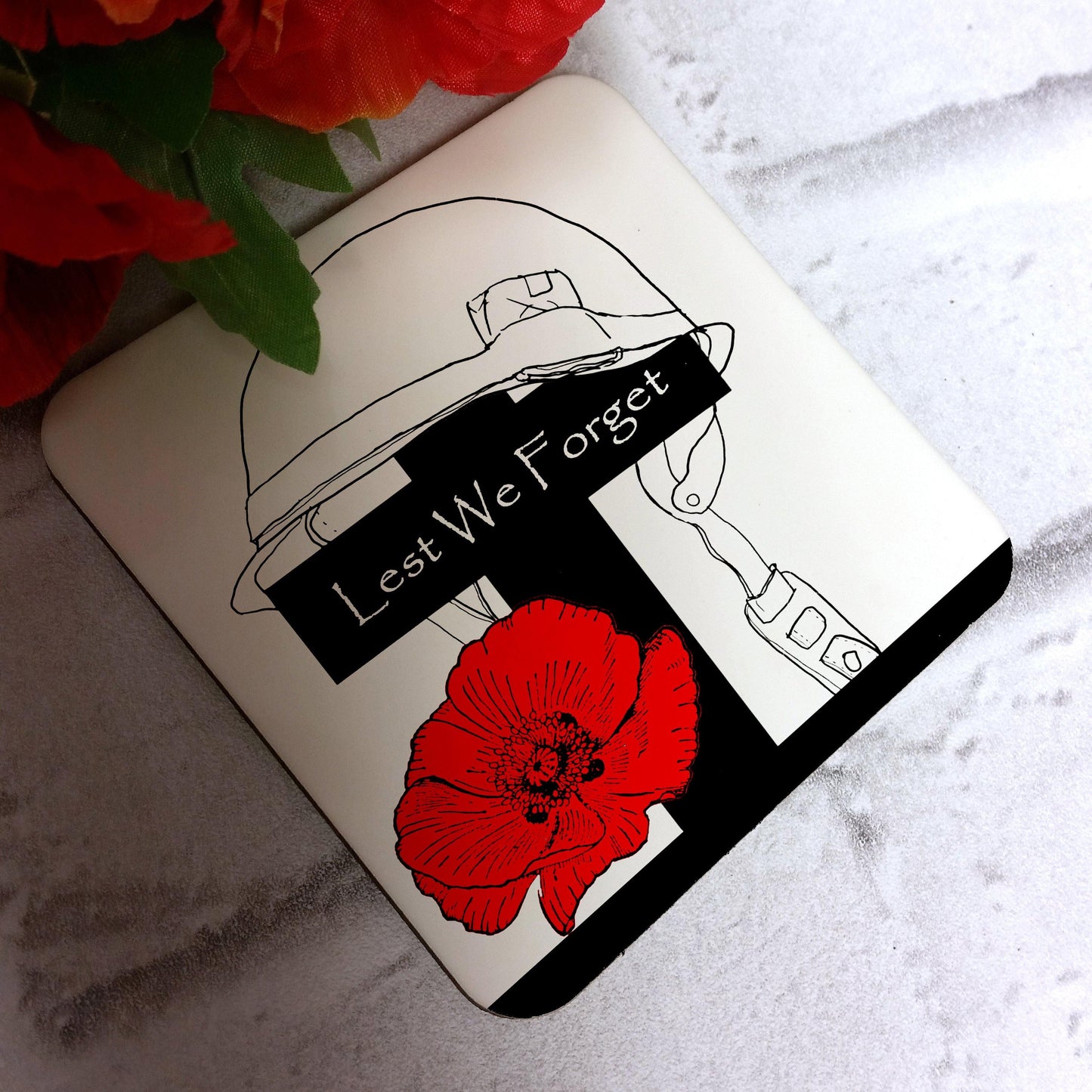 Military Poppy Drinks Coasters