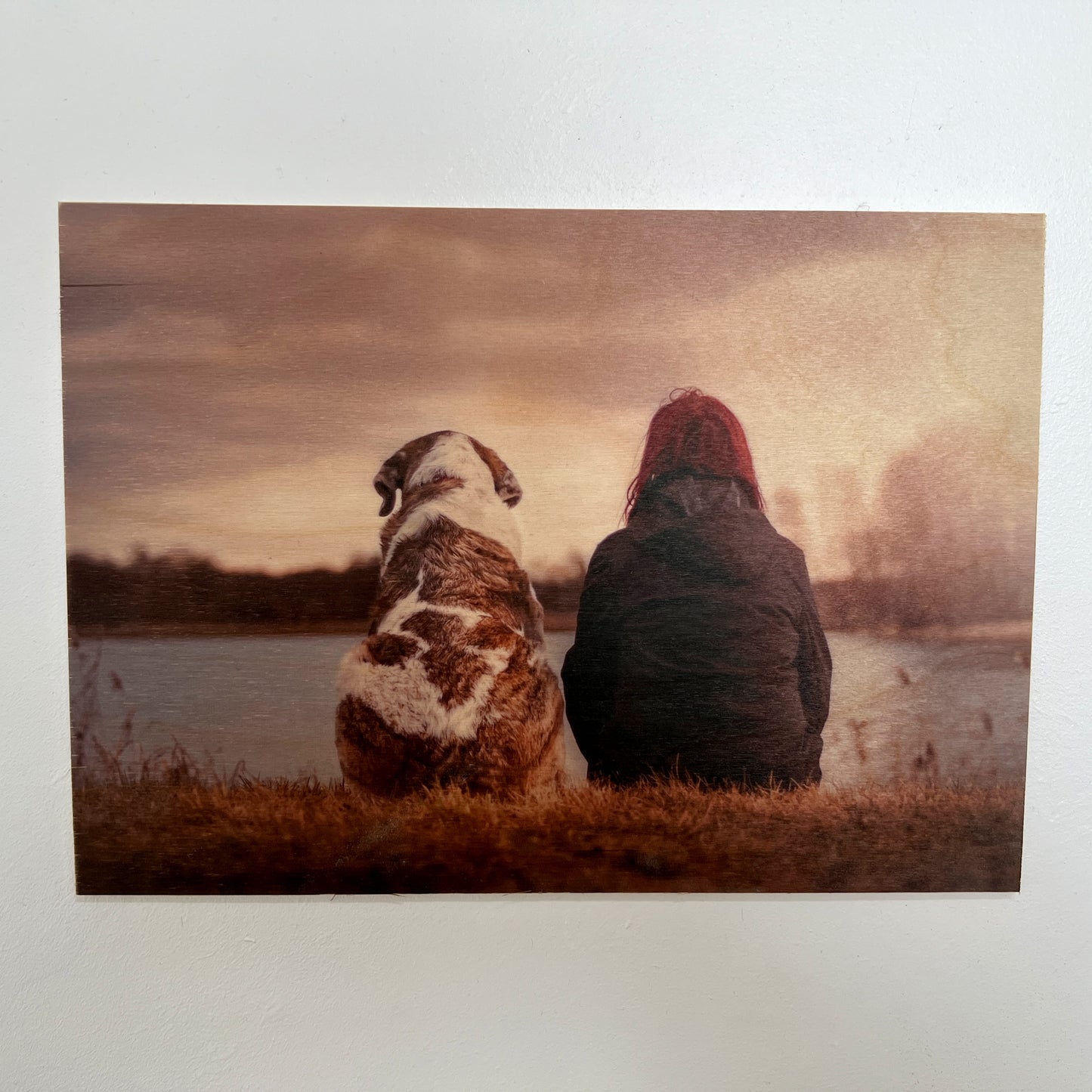 Photo on Wood landscape/sticky pads