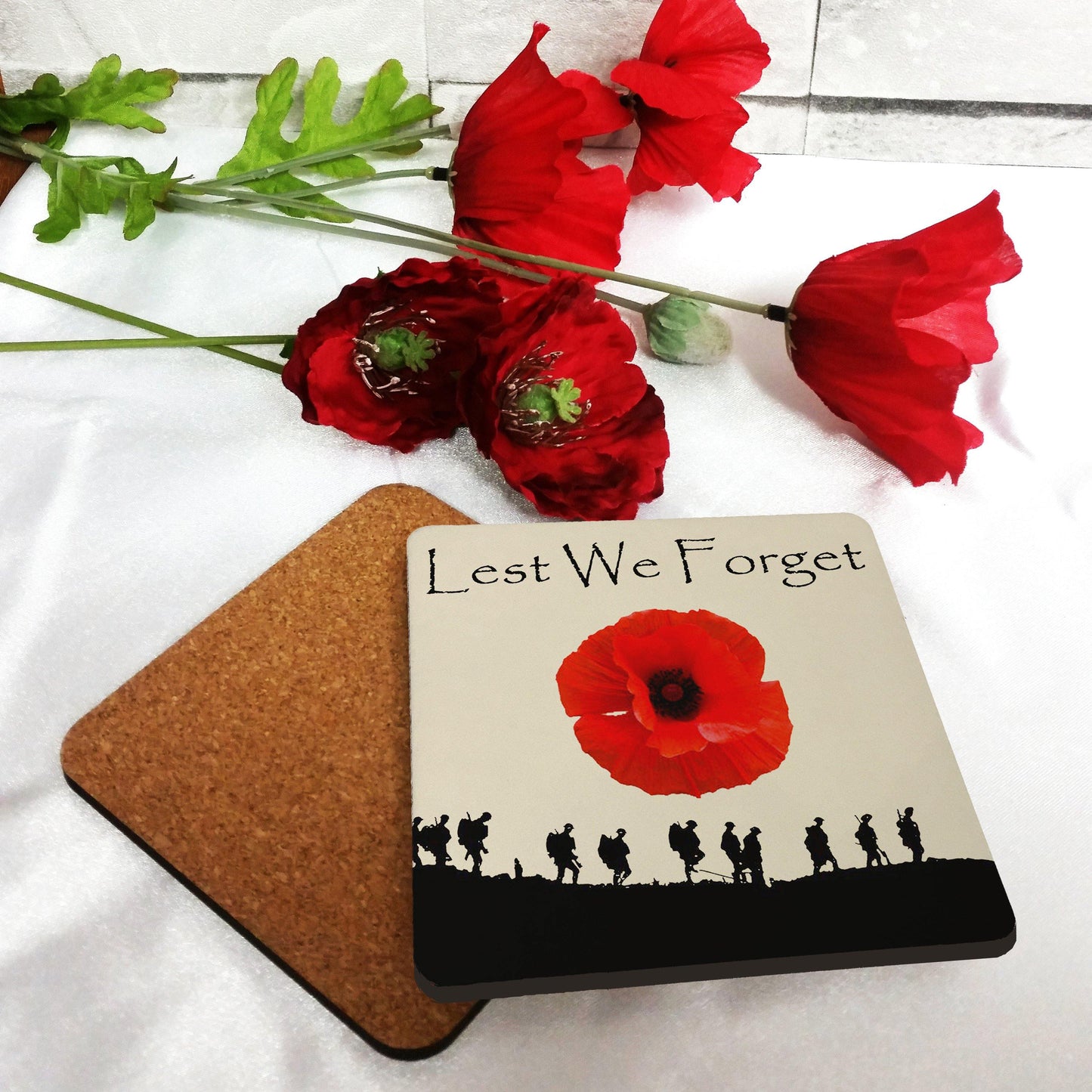 Military Poppy Drinks Coasters