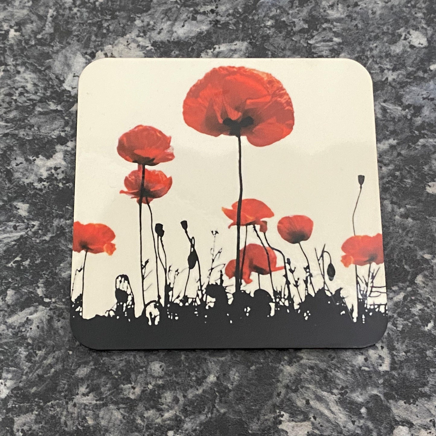Military Poppy Drinks Coasters